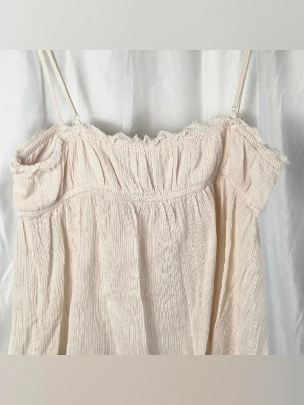Urban Outfitters Cream Pink Lace-Trim Camisole Size Small Petite - Picture 12 of 16
